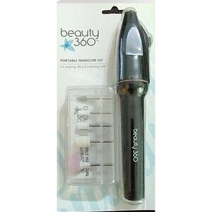 Beauty 360 Portable Manicure Kit With 5 Interchangeable Heads For Shaping Filing